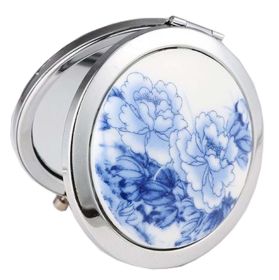 Chinese Style Mini Folding Double-Sided Makeup Small Mirror,H4