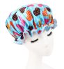 Elegant Double Layer Waterproof Elastic Shower Cap Bath Spa Caps - 13
