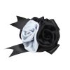 Elegant Flower Elastic Hair Bands Ponytail Holders Hair Ties-Black