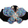 [3 Pcs] Stylish Wedding Hair Accessories Rhinestone Ponytail Holders Hair Ties, A
