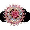 [3 Pcs] Stylish Wedding Hair Accessories Rhinestone Ponytail Holders Hair Ties, B