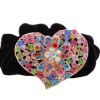 [3 Pcs] Stylish Wedding Hair Accessories Rhinestone Ponytail Holders Hair Ties, D