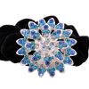 [3 Pcs] Stylish Wedding Hair Accessories Rhinestone Ponytail Holders Hair Ties, E