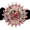 [3 Pcs] Stylish Wedding Hair Accessories Rhinestone Ponytail Holders Hair Ties, F