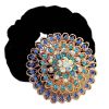 [3 Pcs] Stylish Wedding Hair Accessories Rhinestone Ponytail Holders Hair Ties, G