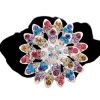 [3 Pcs] Stylish Wedding Hair Accessories Rhinestone Ponytail Holders Hair Ties, I