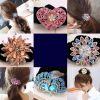 Set of 3 Fashionable Practical Hair Elastics Hair Ornaments Women Hair Tie, F