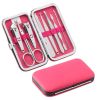 8 Pieces Portable Manicure Tools Fingernail Clippers Pedicure Sets with Case, #05