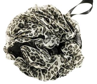 Large Size Fashion Soft Leopard Veins Bath Ball Rich Foam-Black
