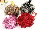 Large Size Fashion Soft Leopard Veins Bath Ball Rich Foam-Black