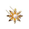 4PCS Rhinestone Hairpin U-shaped Clip Hair Hoop Bride Wedding Jewelry Yellow