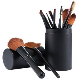12 Pcs Makeup Brushes Set Face Eyeshadow Eyeliner Beauty Brushes With Box, Black