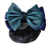 Pack Of 4 Hair Net Clips For Nurse Bank Hotel Bowknot Accessories D033 Dark Blue