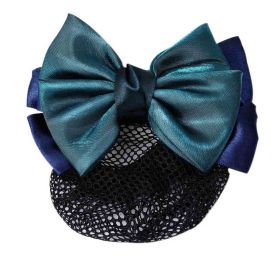 Pack Of 4 Hair Net Clips For Nurse Bank Hotel Bowknot Accessories D033 Dark Blue