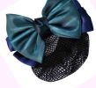 Pack Of 4 Hair Net Clips For Nurse Bank Hotel Bowknot Accessories D033 Dark Blue
