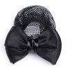 Pack Of 4 Hair Net Clips For Nurse Bank Hotel Bowknot Hair Accessory, D052 Black