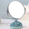 Continental Make-up Mirror 5-Inch Tabletop Two-Sided Cosmetic Mirror White/Pink