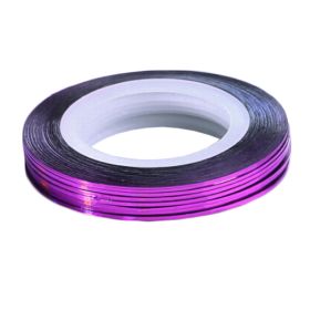 10Pcs Rolls Striping Tape Line Nail Art Tips Decoration Sticker, Purple