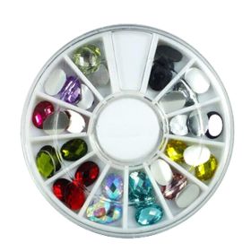 3D Design Nail Art Different DIY Nail Art Diamond Stud Wheel Manicure, R