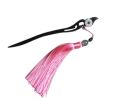 Classical Style Wooden Hairpin Clothing Accessories, Pink Tassel