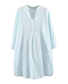 Stylish/Large Size/Quality Fabrics Maternity Dress(Light Blue)