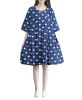 Stylish/Large Size/Quality Fabrics Maternity Dress(Navy)