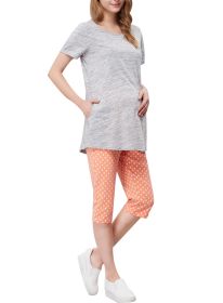 Stylish/Large Size/Quality Fabrics Maternity Dress(Gray)