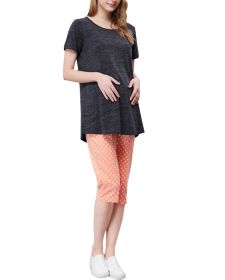 Stylish/Large Size/Quality Fabrics Maternity Dress(Black)