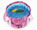 [Camo Pink] Collapsible Bucket Foldable Washbasin Water Kit for Travel