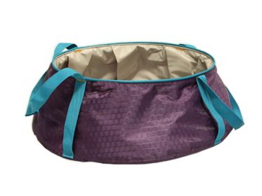 [Purple] Collapsible Bucket Foldable Washbasin Outdoors Water Kit