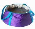 [Purple] Collapsible Bucket Foldable Washbasin Outdoors Water Kit