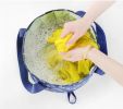 [Navy] Portable Bucket Foldable Washbasin Outdoors Washtub