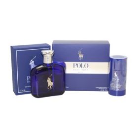 POLO BLUE2 PC. GIFTSET ( EAU DE TOILETTE SPRAY 4.2 oz + ALCOHOL-FREE DEODORANT STICK 2.6 oz)