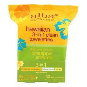 Alba Botanica - Hawaiian Towelettes 3-in-1 - 30 Pack