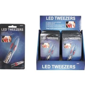 LED Light Tweezers Case Pack 96