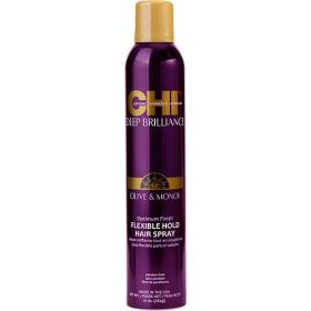 CHI by CHI DEEP BRILLIANCE OLIVE & MONOI OPTIMUM FINISH FLEXIBLE HOLD HAIRSPRAY 10 OZ