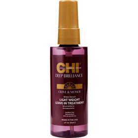 CHI by CHI DEEP BRILLIANCE OLIVE & MONOI SHINE SERUM LIGHTWEIGHT LEAVE-IN TREATMENT 3 OZ